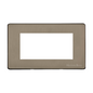 Studio Range Aged Pewter Switches & Sockets, YAP - 4 Module Euro Plate by Heritage Brass By M-Marcus