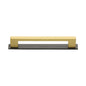 Metro Cabinet Pull Handle with Plate by M Marcus - Heritage Brass