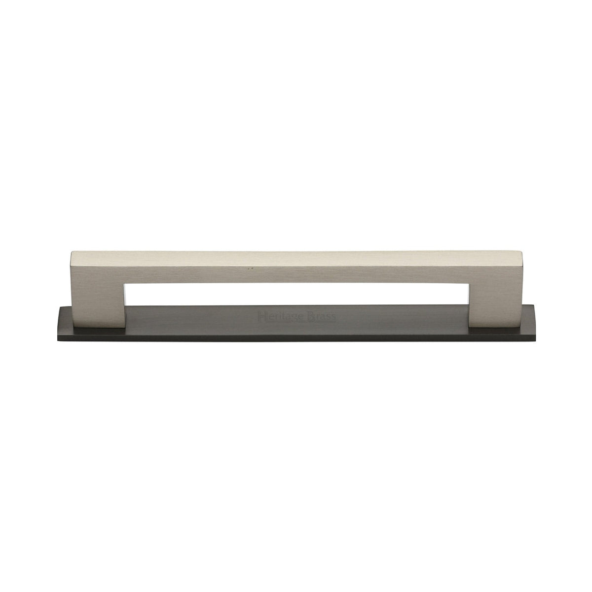 Metro Cabinet Pull Handle with Plate by M Marcus - Heritage Brass