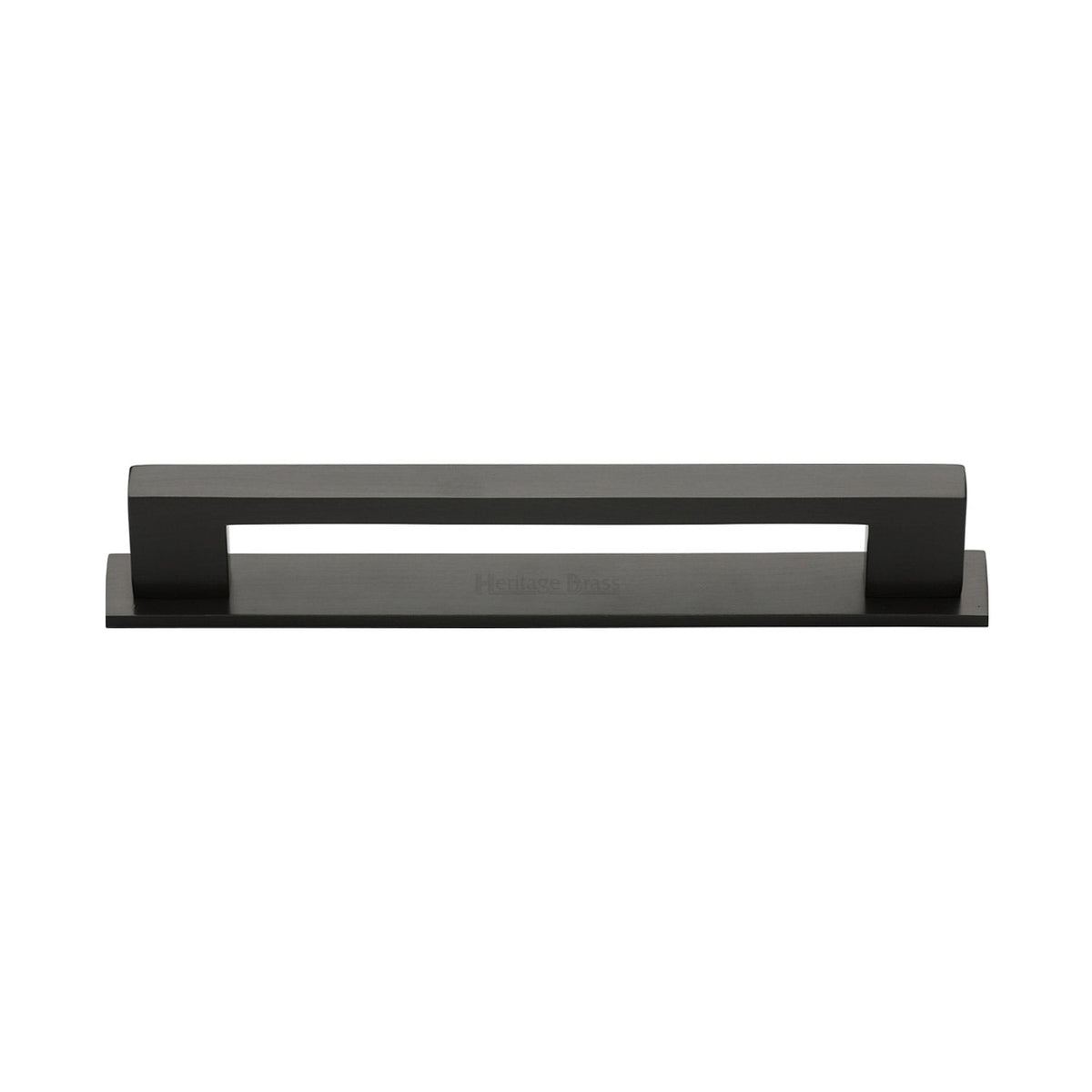 Metro Cabinet Pull Handle with Plate by M Marcus - Heritage Brass
