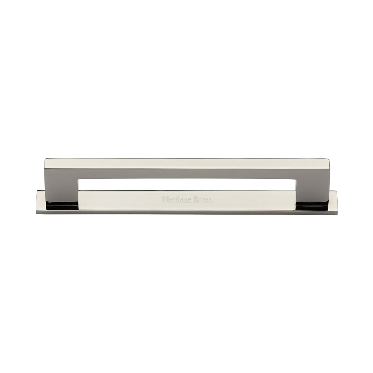 Metro Cabinet Pull Handle with Plate by M Marcus - Heritage Brass