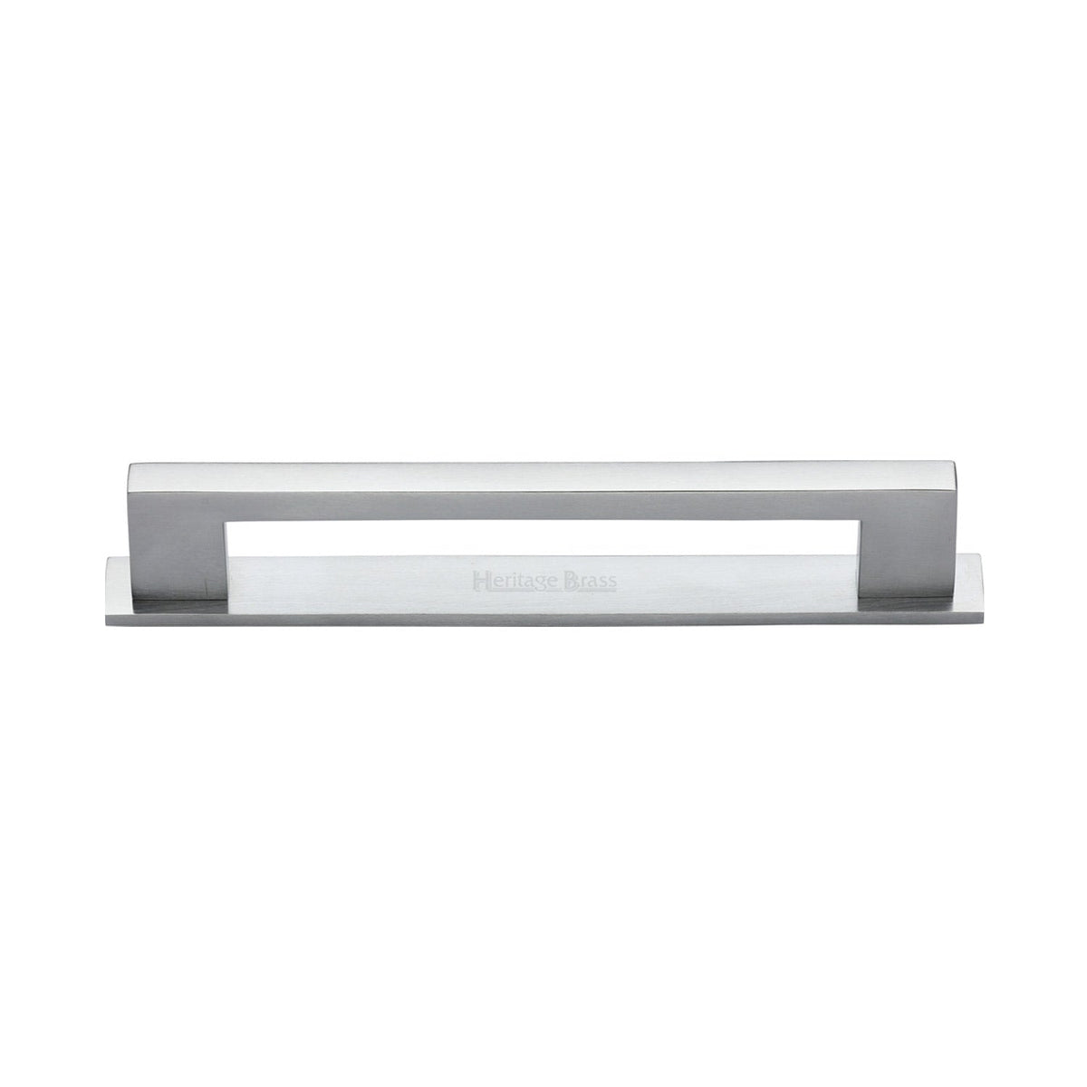 Metro Cabinet Pull Handle with Plate by M Marcus - Heritage Brass