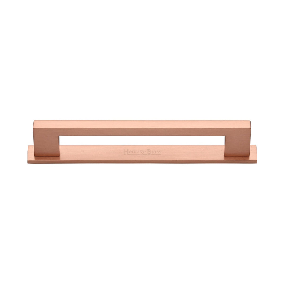Metro Cabinet Pull Handle with Plate by M Marcus - Heritage Brass