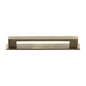 Metro Cabinet Pull Handle with Plate by M Marcus - Heritage Brass