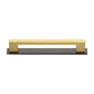 Metro Cabinet Pull Handle with Plate by M Marcus - Heritage Brass