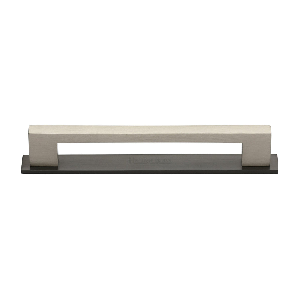 Metro Cabinet Pull Handle with Plate by M Marcus - Heritage Brass