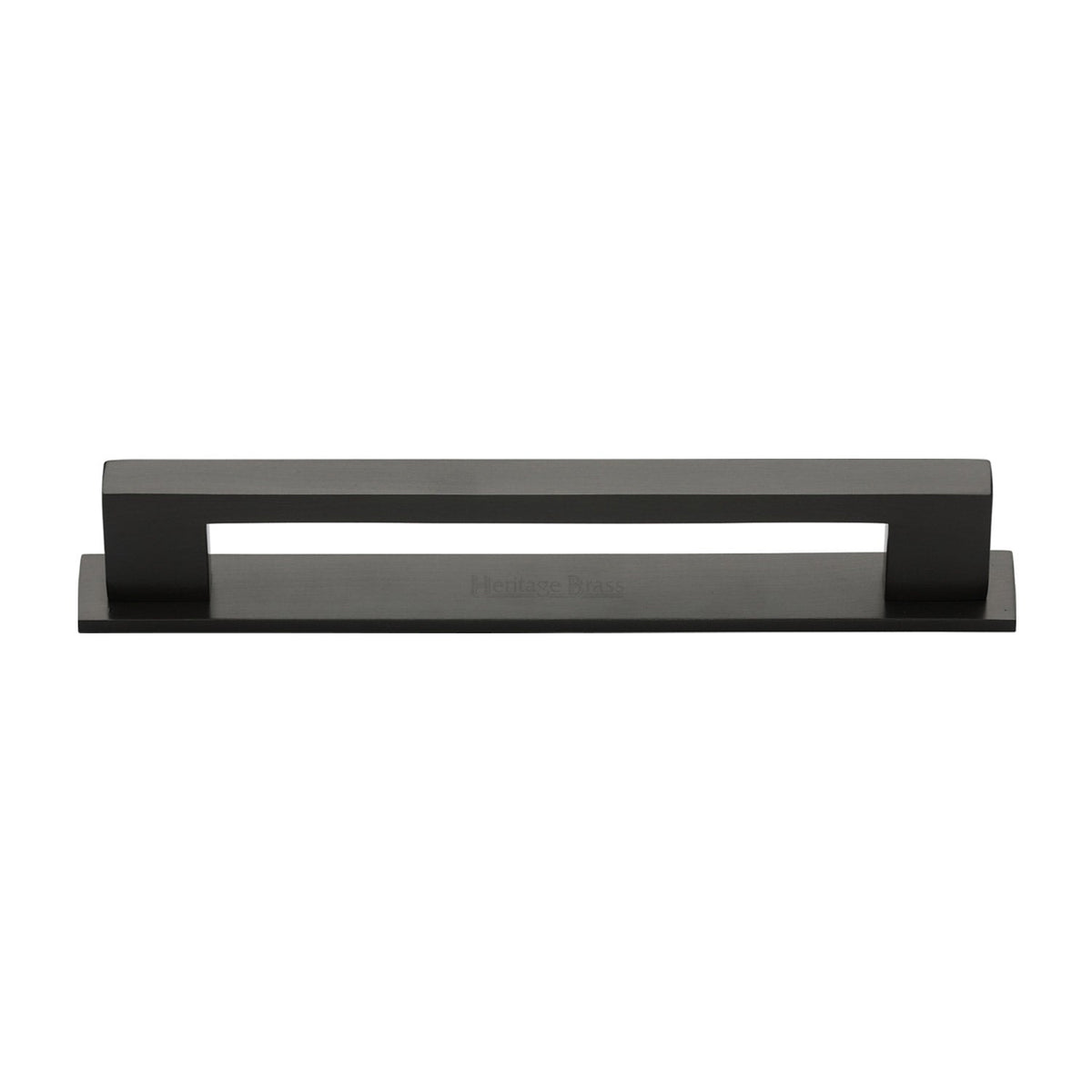 Metro Cabinet Pull Handle with Plate by M Marcus - Heritage Brass