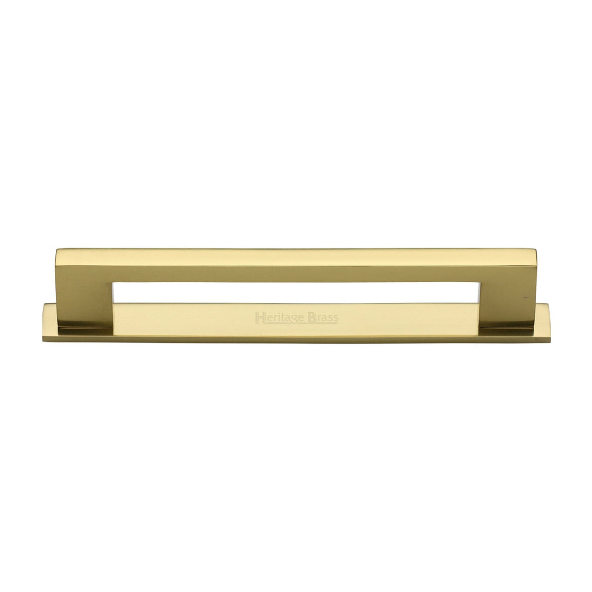 Metro Cabinet Pull Handle with Plate by M Marcus - Heritage Brass