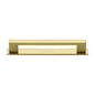 Metro Cabinet Pull Handle with Plate by M Marcus - Heritage Brass