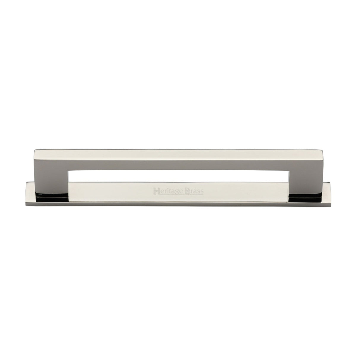 Metro Cabinet Pull Handle with Plate by M Marcus - Heritage Brass