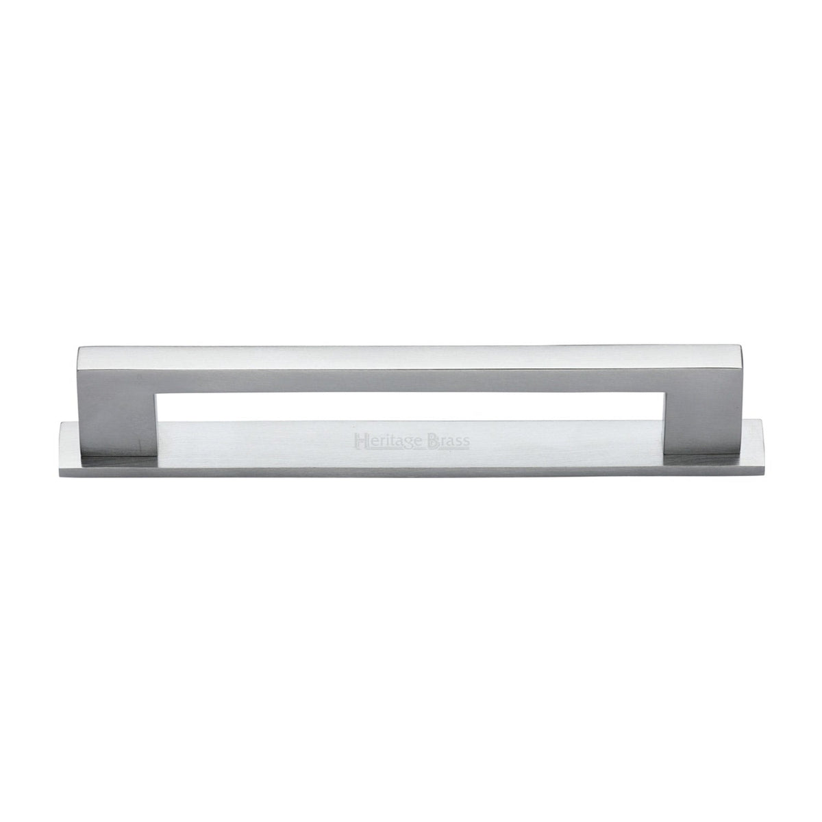 Metro Cabinet Pull Handle with Plate by M Marcus - Heritage Brass