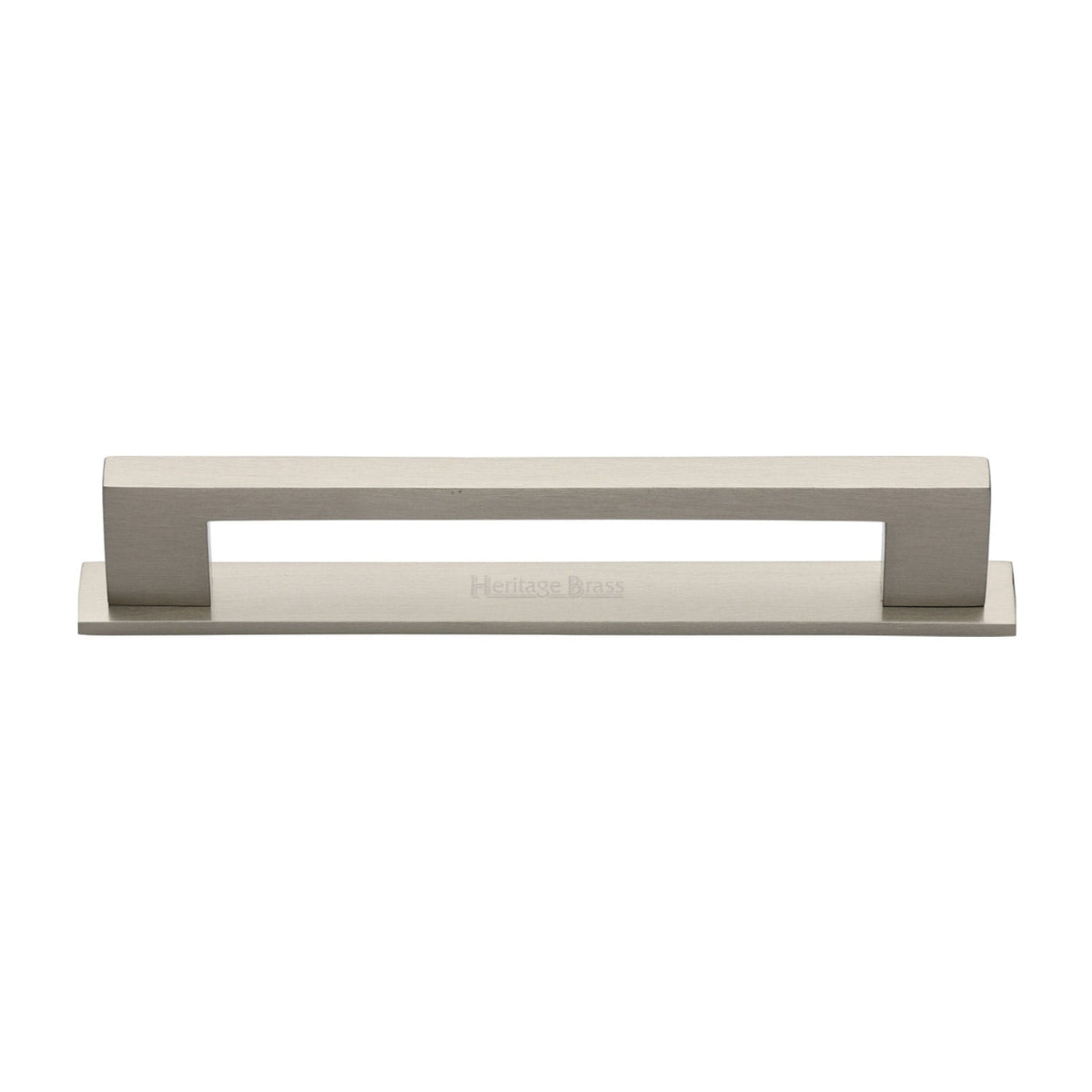 Metro Cabinet Pull Handle with Plate by M Marcus - Heritage Brass