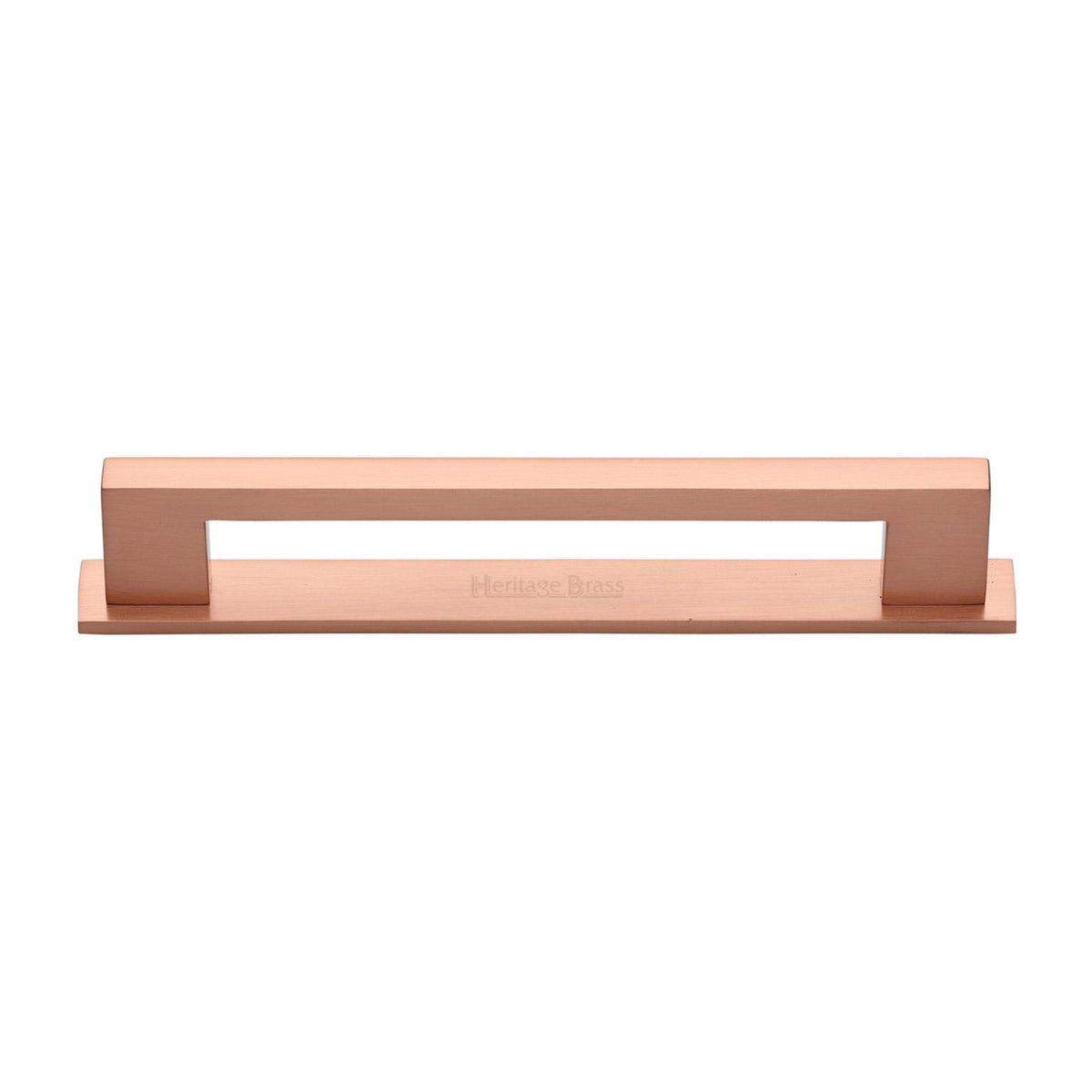 Metro Cabinet Pull Handle with Plate by M Marcus - Heritage Brass
