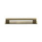 Metro Cabinet Pull Handle with Plate by M Marcus - Heritage Brass