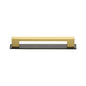 Metro Cabinet Pull Handle with Plate by M Marcus - Heritage Brass