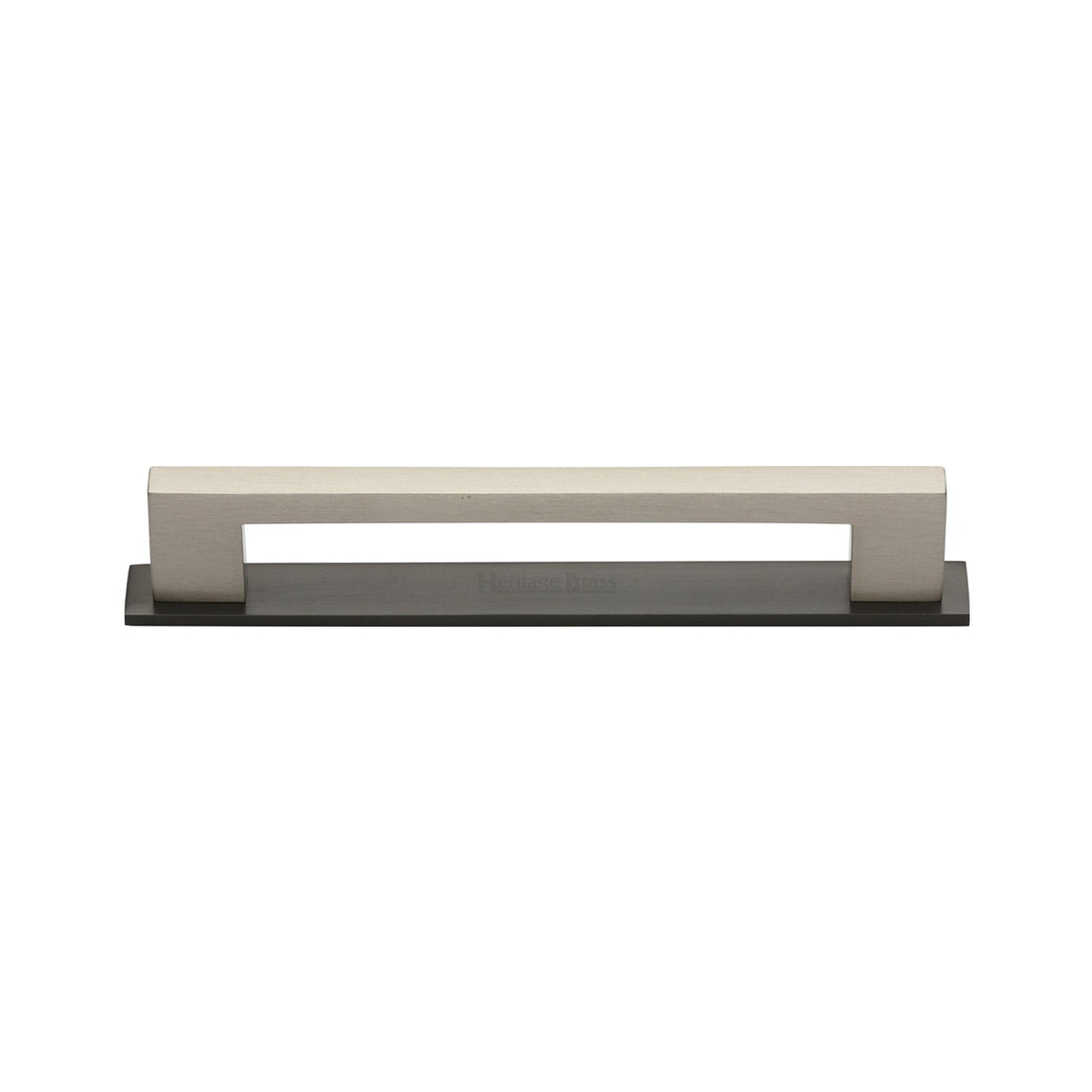 Metro Cabinet Pull Handle with Plate by M Marcus - Heritage Brass