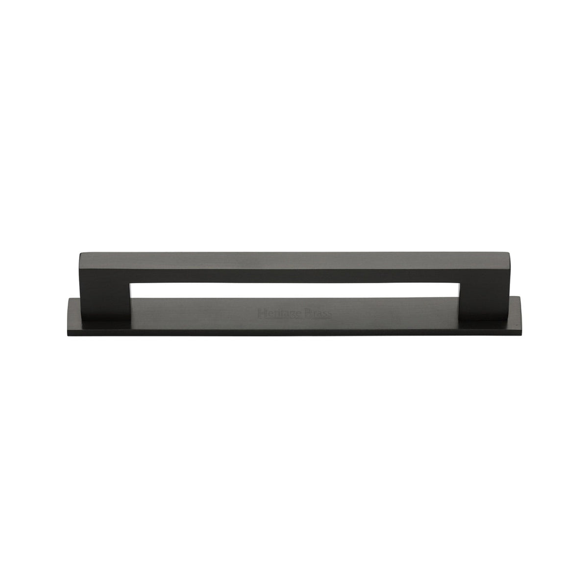 Metro Cabinet Pull Handle with Plate by M Marcus - Heritage Brass