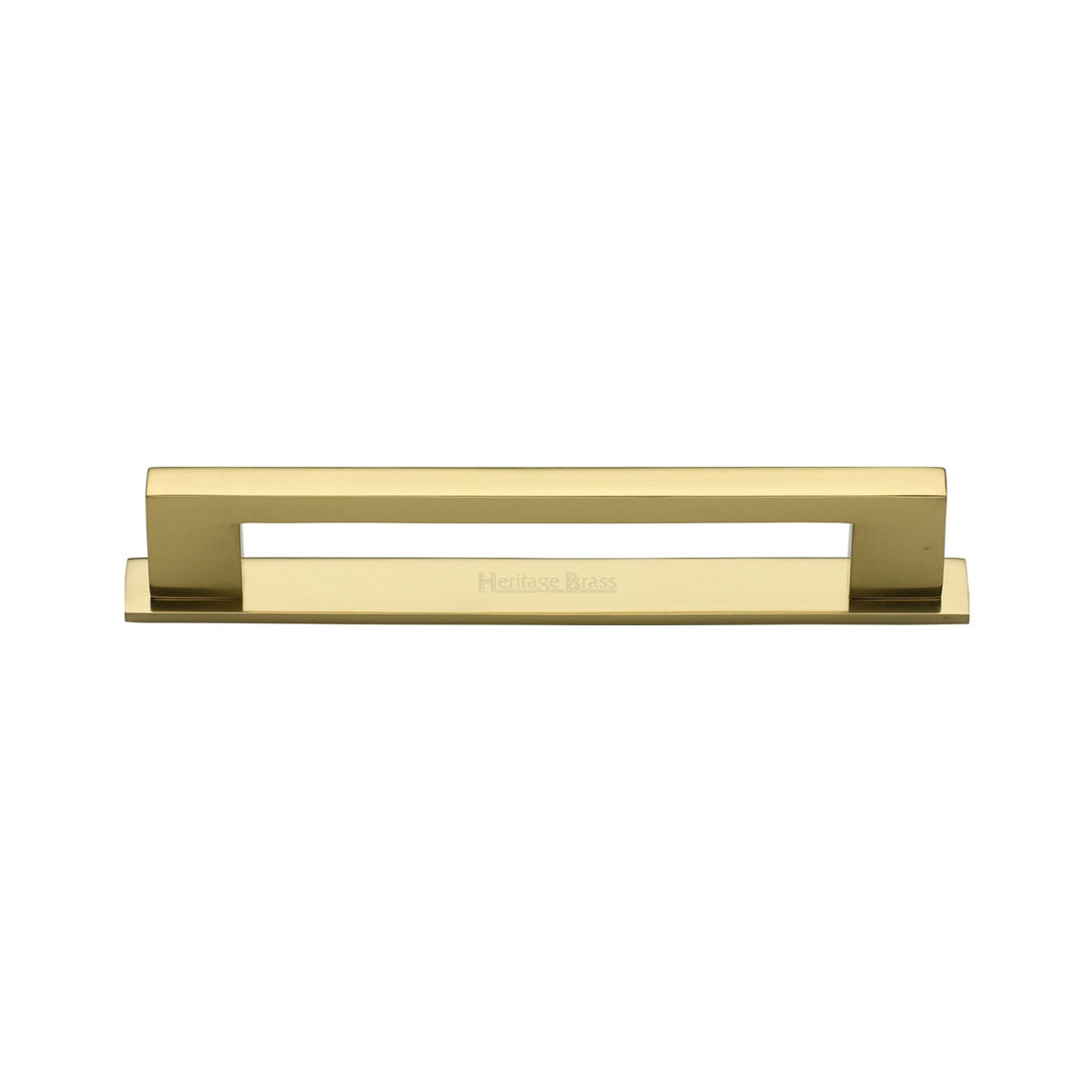 Metro Cabinet Pull Handle with Plate by M Marcus - Heritage Brass