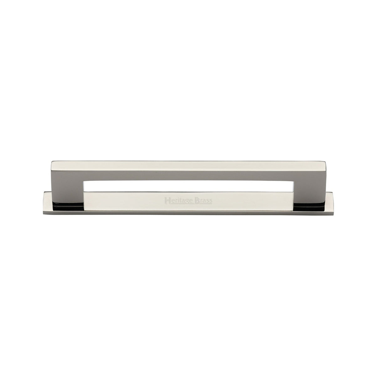 Metro Cabinet Pull Handle with Plate by M Marcus - Heritage Brass