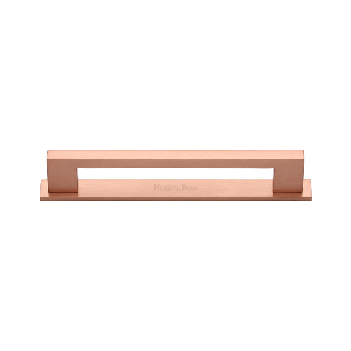 Metro Cabinet Pull Handle with Plate by M Marcus - Heritage Brass