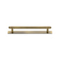 Step Cabinet Pull Handle with Plate by M Marcus - Heritage Brass