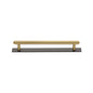 Step Cabinet Pull Handle with Plate by M Marcus - Heritage Brass