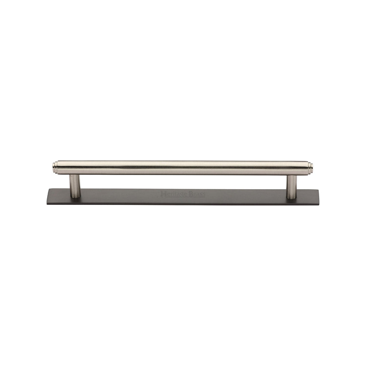 Step Cabinet Pull Handle with Plate by M Marcus - Heritage Brass