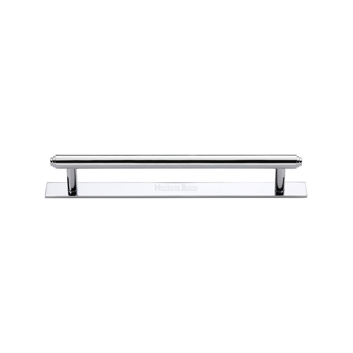Step Cabinet Pull Handle with Plate by M Marcus - Heritage Brass