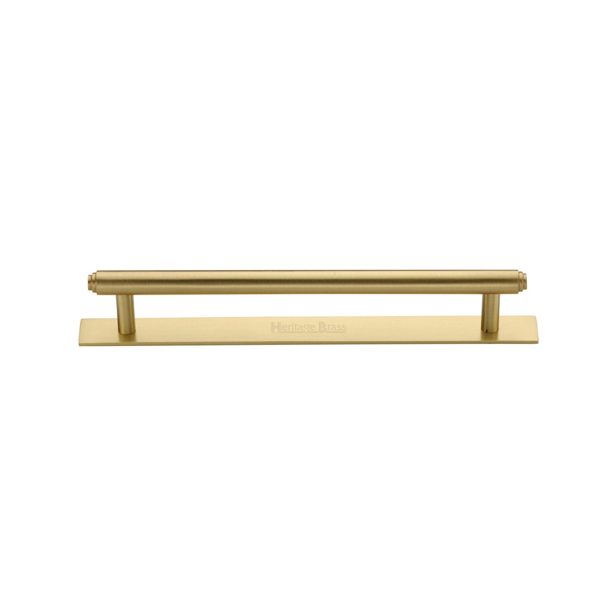 Step Cabinet Pull Handle with Plate by M Marcus - Heritage Brass