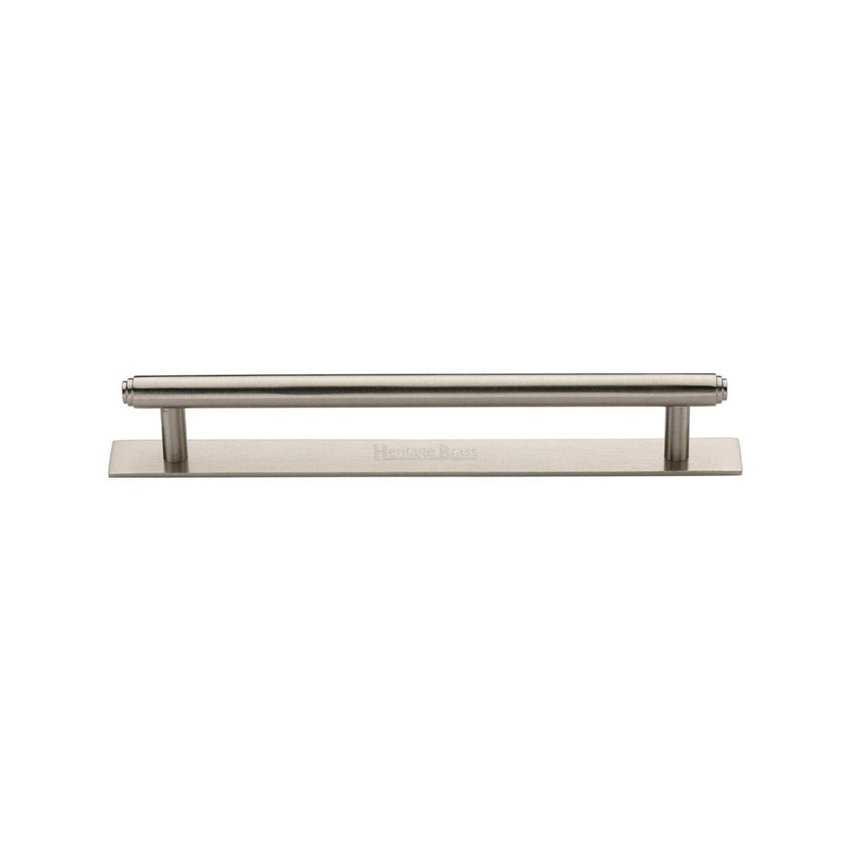 Step Cabinet Pull Handle with Plate by M Marcus - Heritage Brass