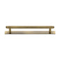 Step Cabinet Pull Handle with Plate by M Marcus - Heritage Brass
