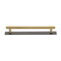 Step Cabinet Pull Handle with Plate by M Marcus - Heritage Brass