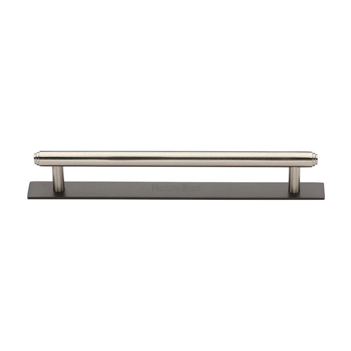 Step Cabinet Pull Handle with Plate by M Marcus - Heritage Brass
