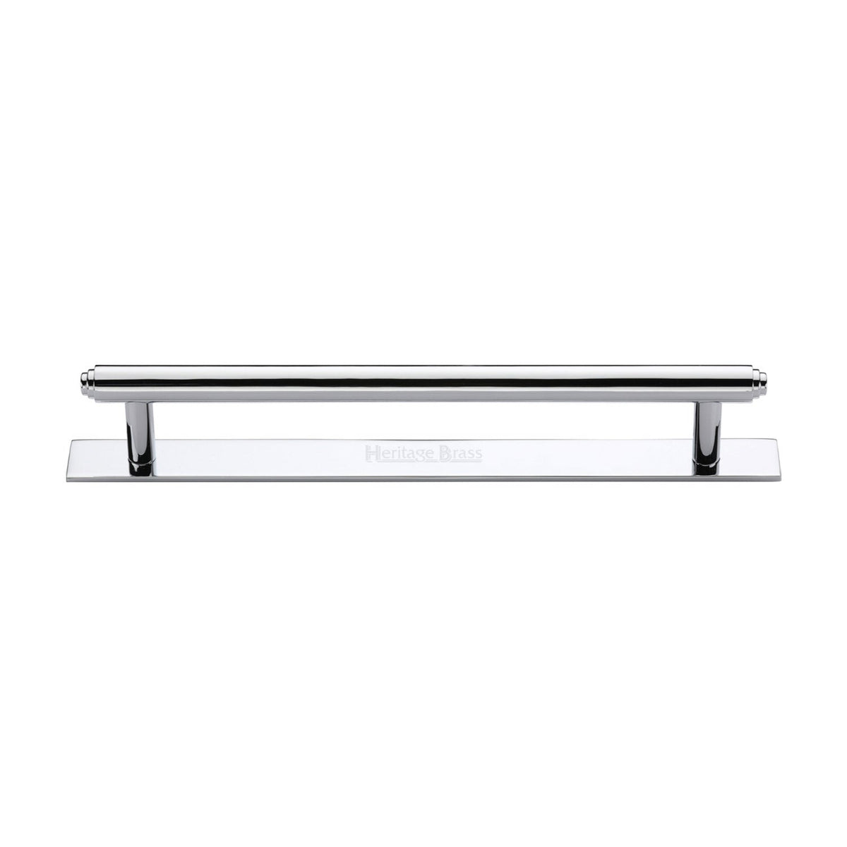 Step Cabinet Pull Handle with Plate by M Marcus - Heritage Brass
