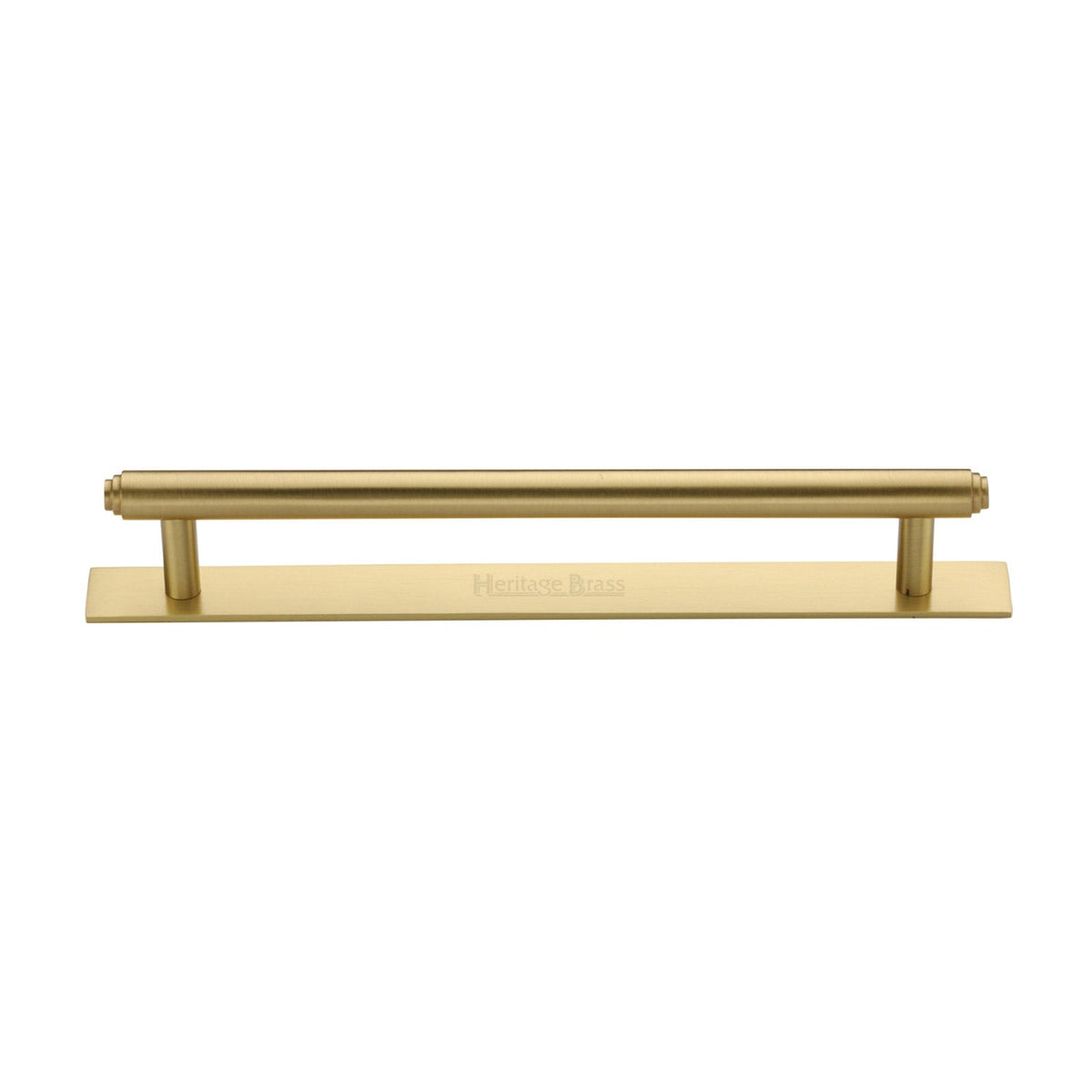 Step Cabinet Pull Handle with Plate by M Marcus - Heritage Brass