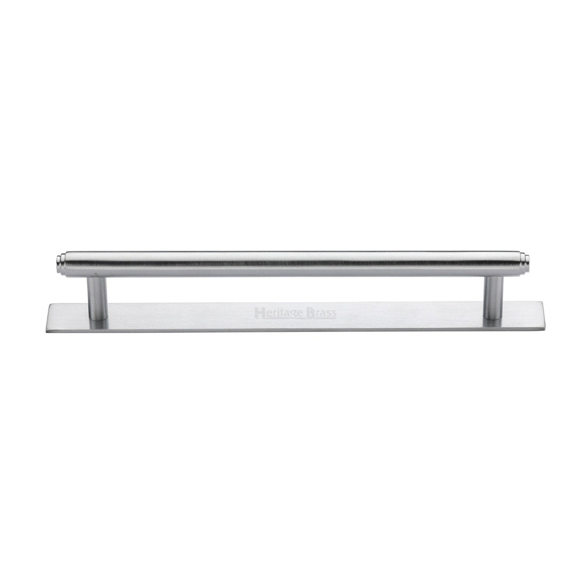 Step Cabinet Pull Handle with Plate by M Marcus - Heritage Brass