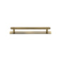 Step Cabinet Pull Handle with Plate by M Marcus - Heritage Brass