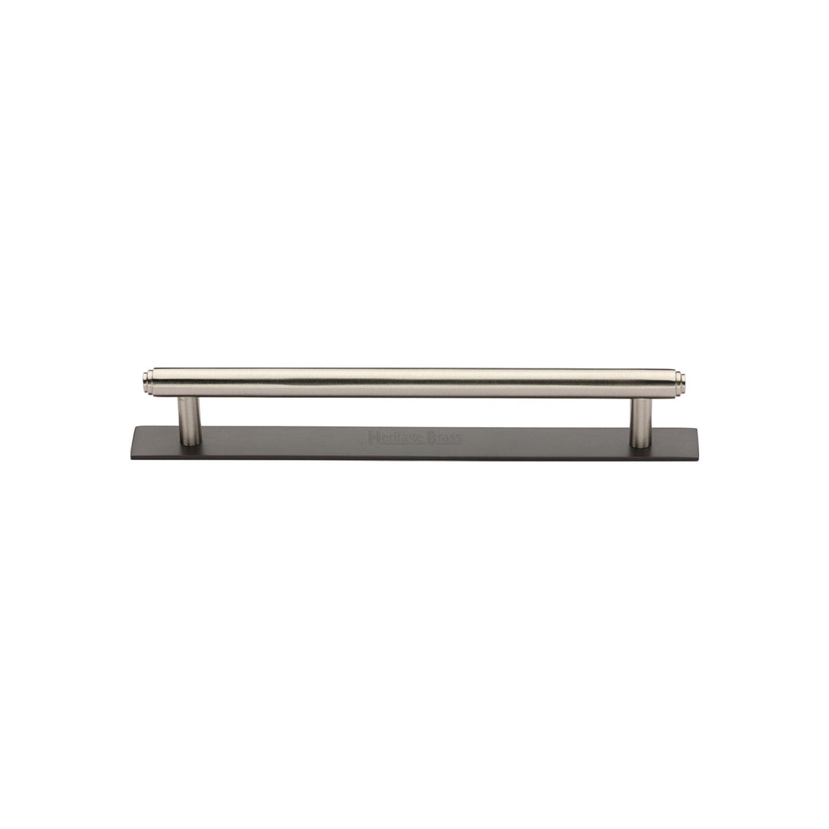 Step Cabinet Pull Handle with Plate by M Marcus - Heritage Brass