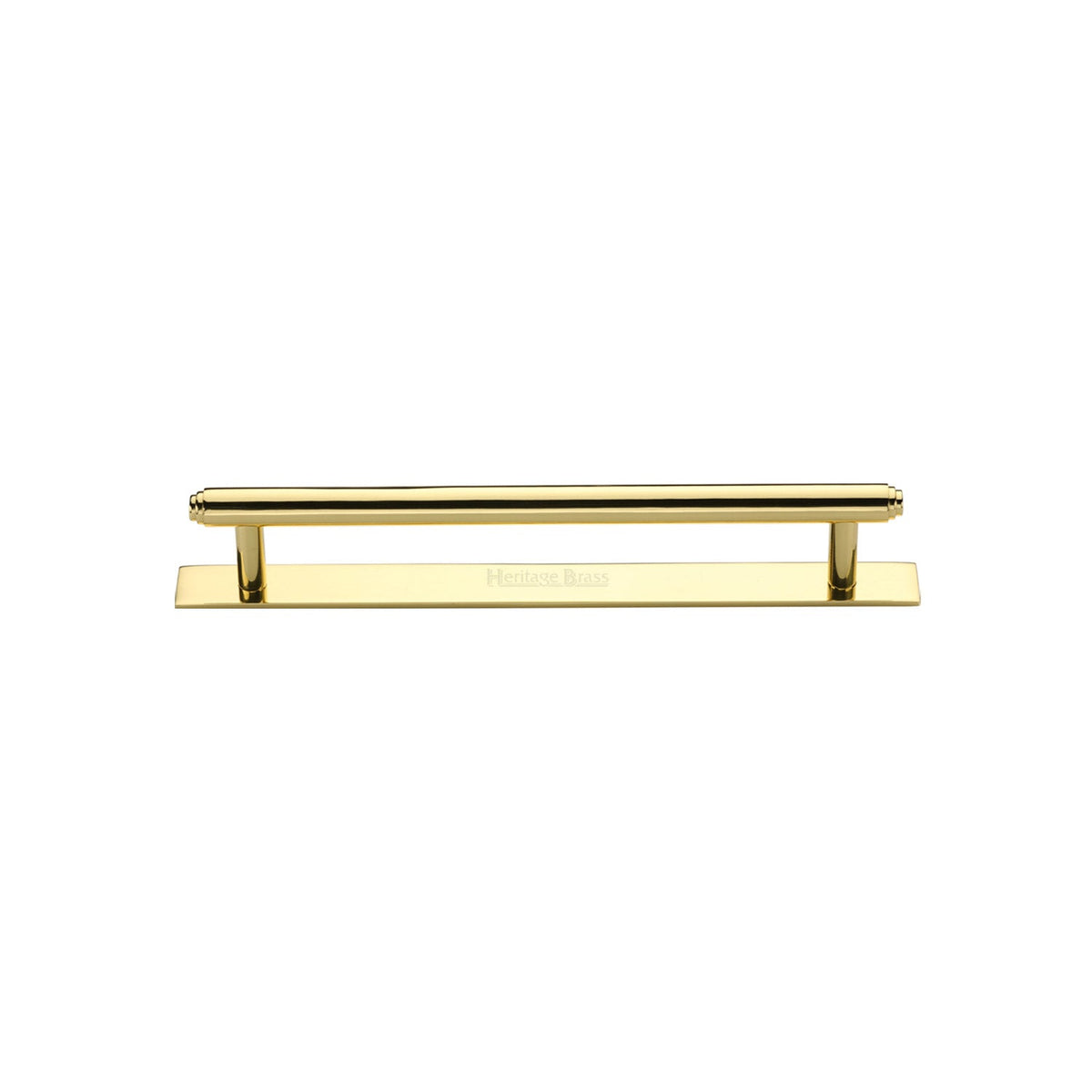 Step Cabinet Pull Handle with Plate by M Marcus - Heritage Brass