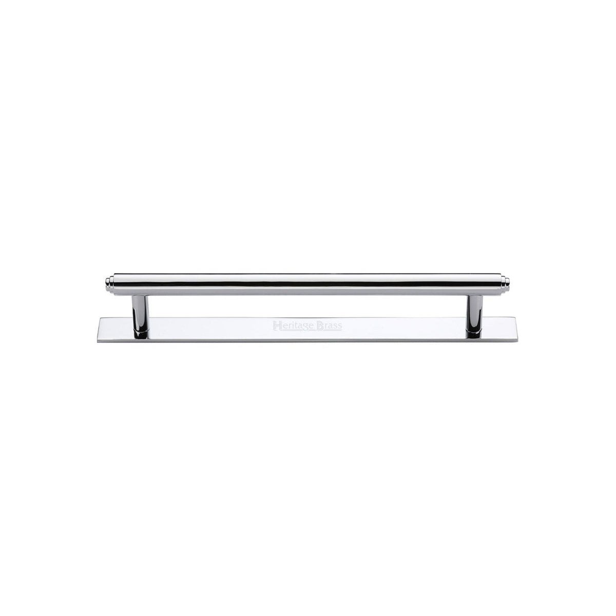 Step Cabinet Pull Handle with Plate by M Marcus - Heritage Brass