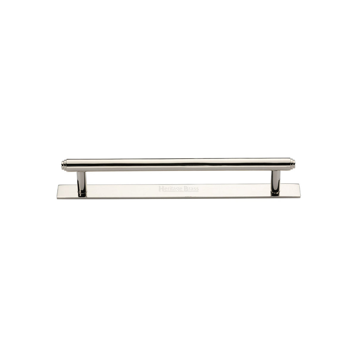 Step Cabinet Pull Handle with Plate by M Marcus - Heritage Brass