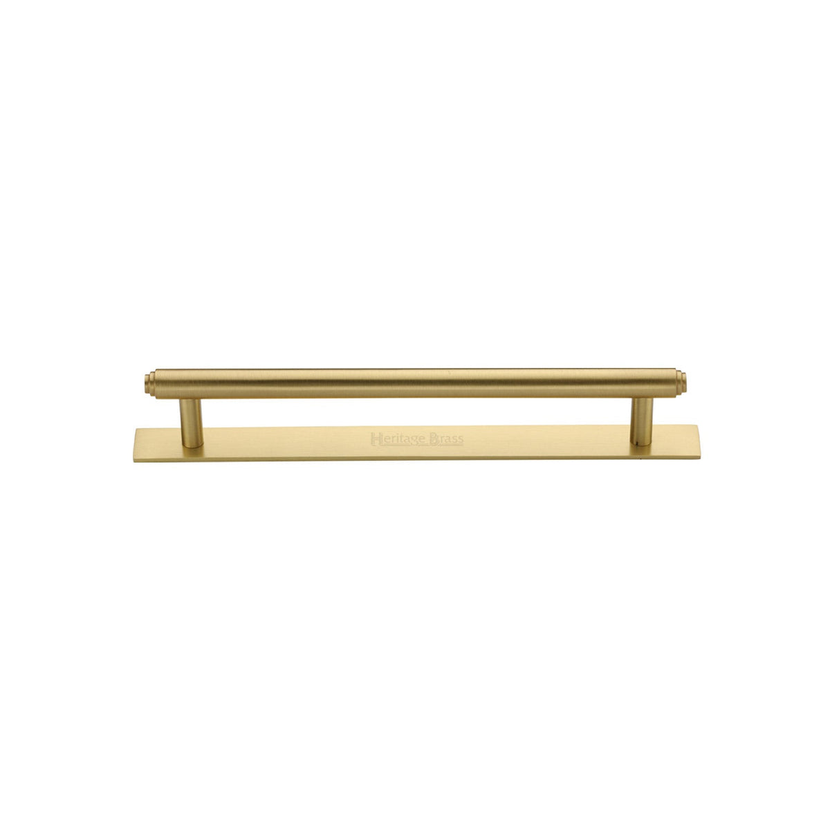 Step Cabinet Pull Handle with Plate by M Marcus - Heritage Brass