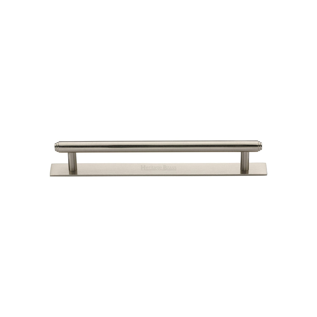 Step Cabinet Pull Handle with Plate by M Marcus - Heritage Brass