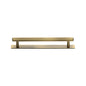 Hexagonal Cabinet Pull Handle with Plate by M Marcus - Heritage Brass