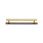 Hexagonal Cabinet Pull Handle with Plate by M Marcus - Heritage Brass