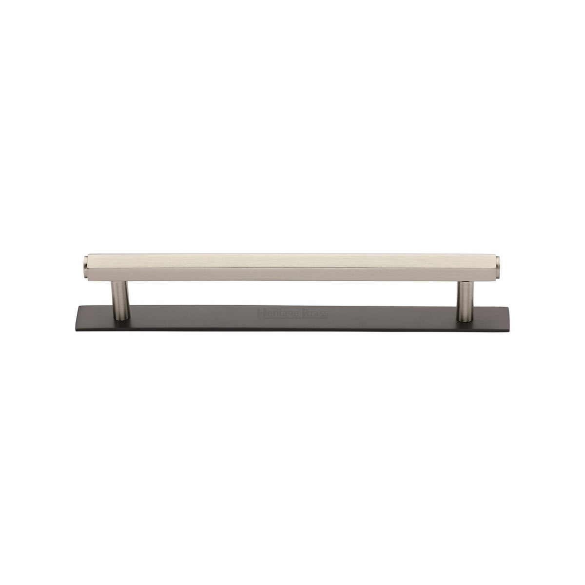 Hexagonal Cabinet Pull Handle with Plate by M Marcus - Heritage Brass