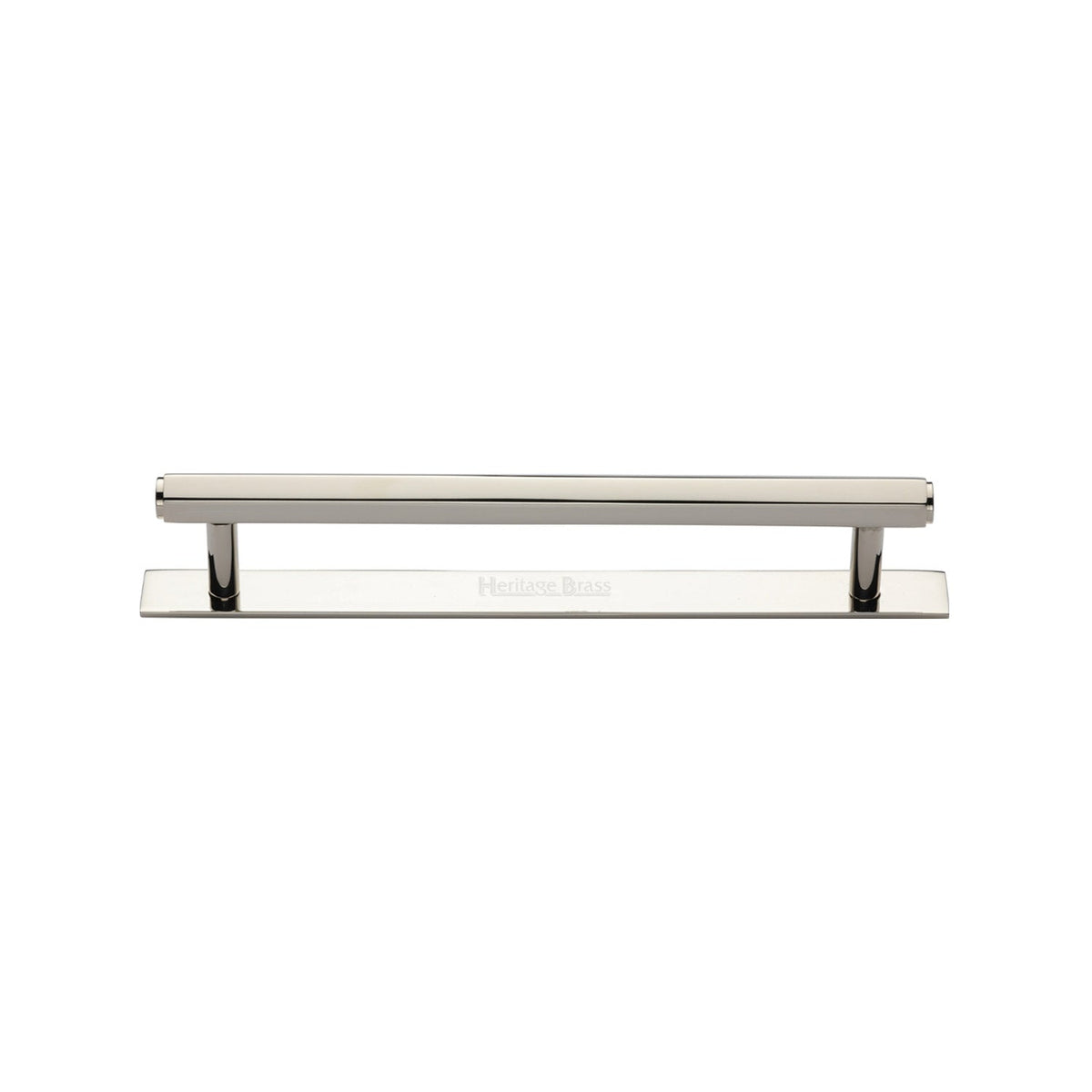 Hexagonal Cabinet Pull Handle with Plate by M Marcus - Heritage Brass
