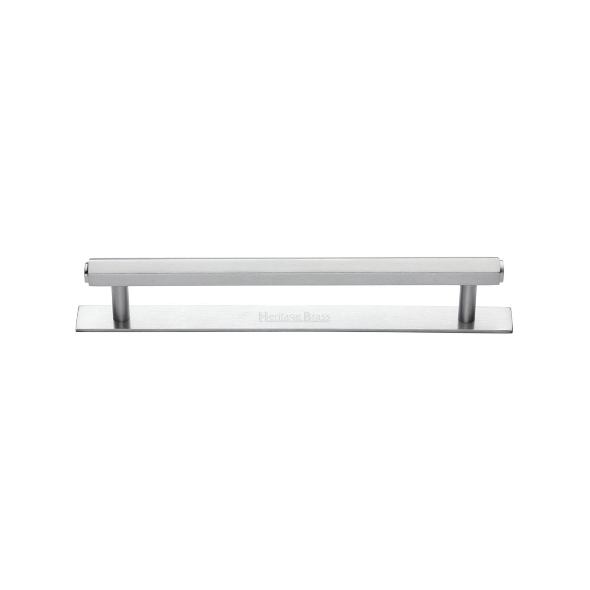 Hexagonal Cabinet Pull Handle with Plate by M Marcus - Heritage Brass