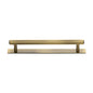 Hexagonal Cabinet Pull Handle with Plate by M Marcus - Heritage Brass