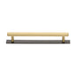 Hexagonal Cabinet Pull Handle with Plate by M Marcus - Heritage Brass